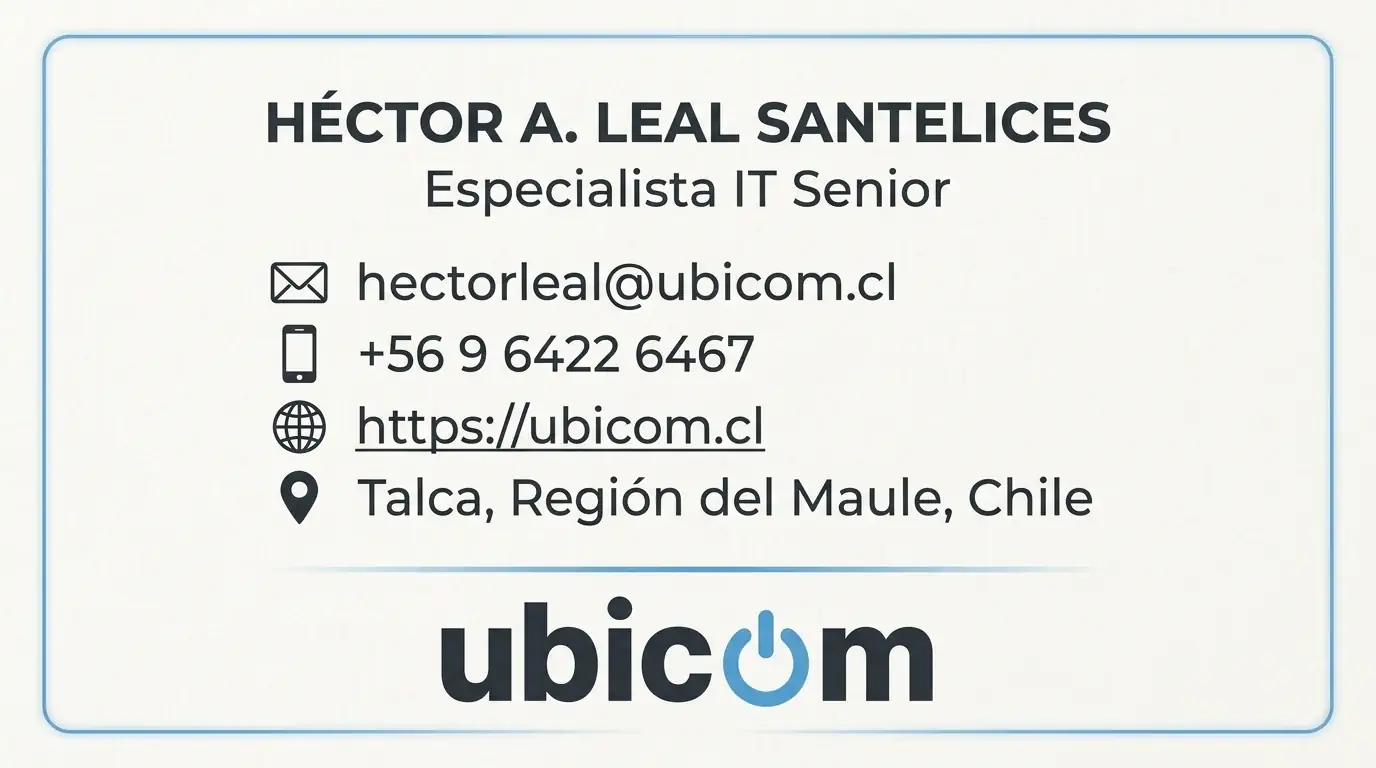 Firma de correo profesional UBICOM en versión clara