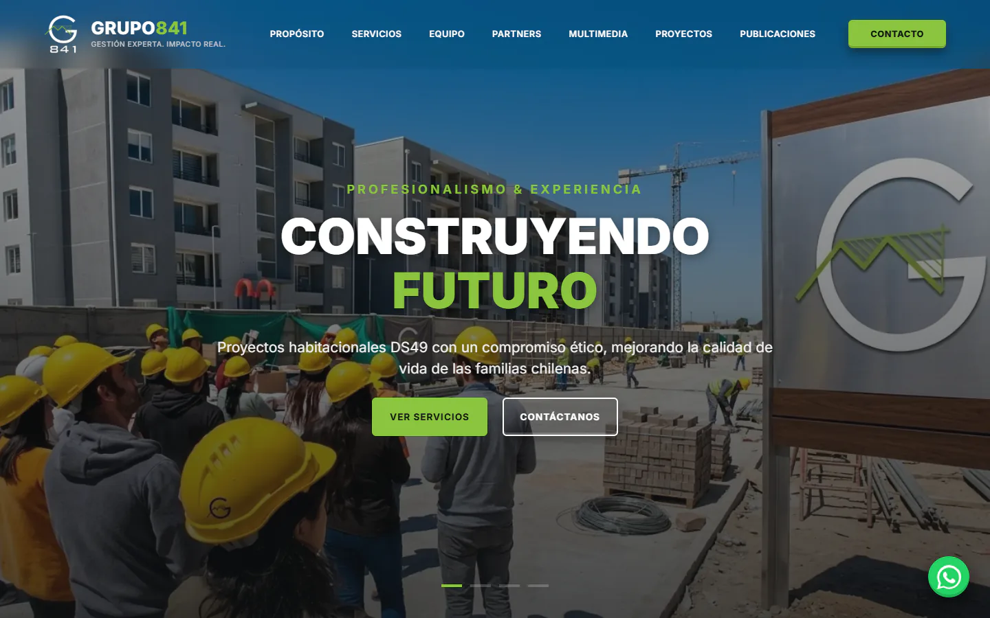 Captura del sitio grupo841.cl