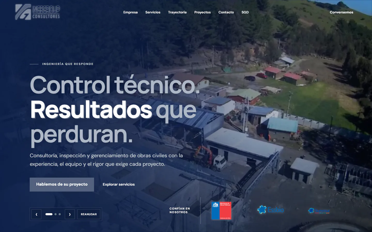 Captura del sitio ingegroup.cl