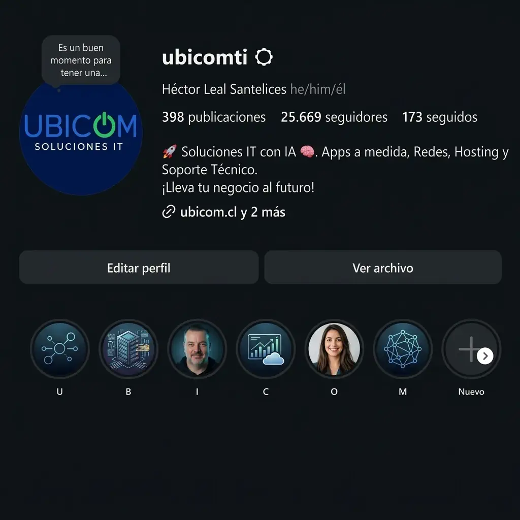 Ejemplo conceptual de contenido para Instagram