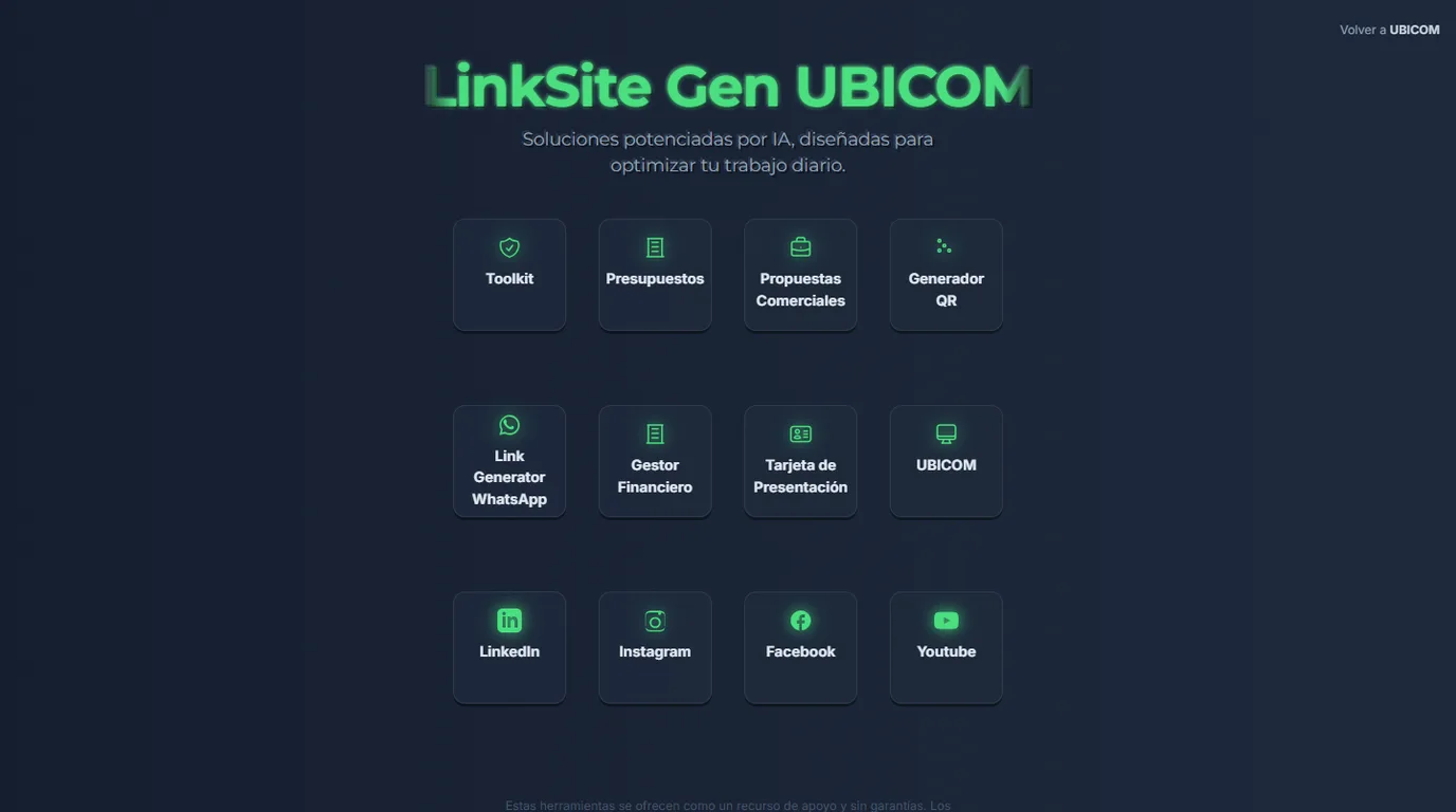 Portal de herramientas digitales UBIKit